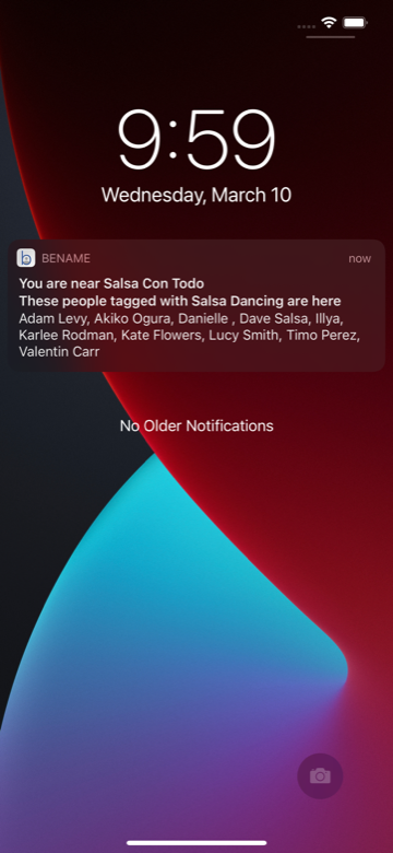Bename notification: You're near Salsa Con Todo — people tagged with Salsa Dancing are here